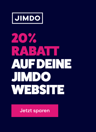 20% Rabatt auf deine eigene Homepage mit Jimdo
